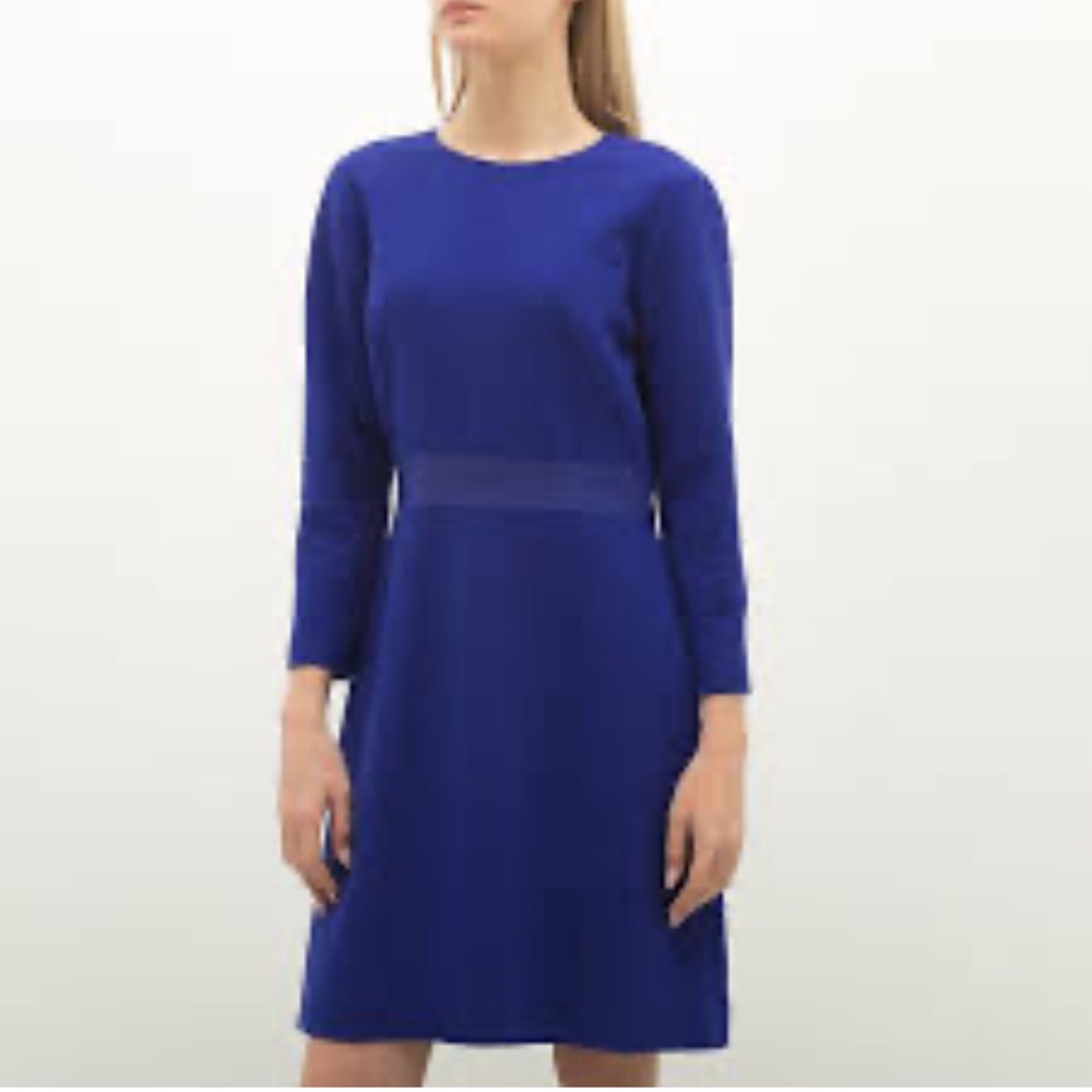 J.Crew Crew neck Classic Cobalt blue Wool dress Size 8 New with tag - Picture 5 of 8